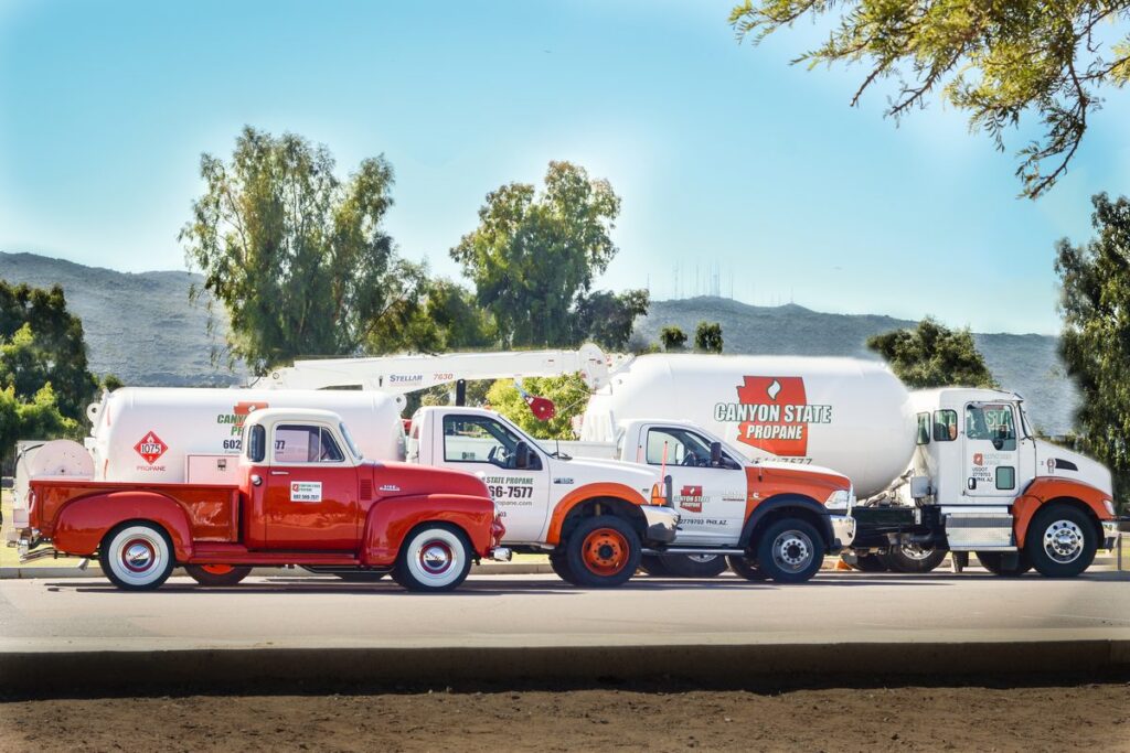 Canyon State Propane delivery truck fleet