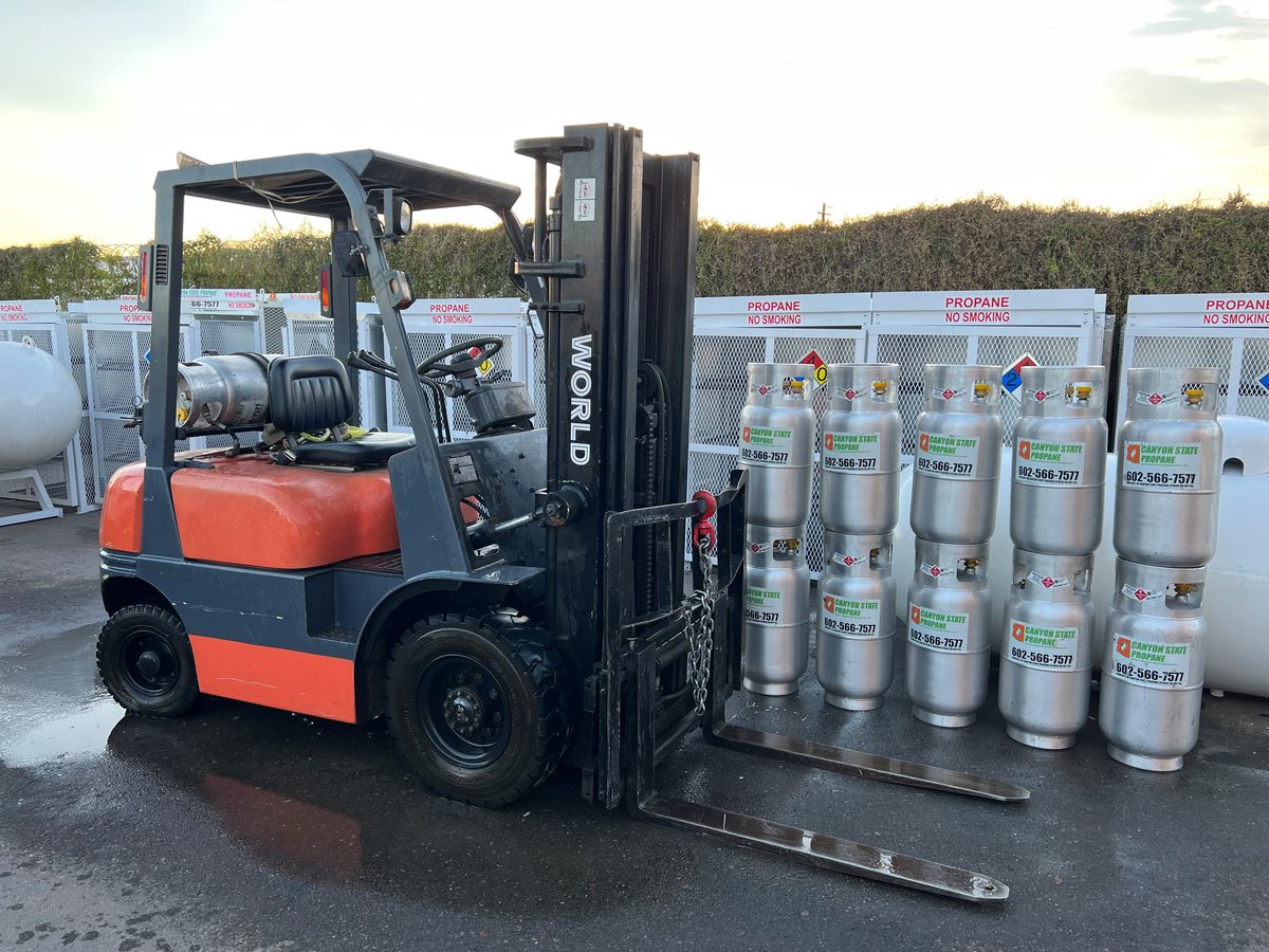 Forklift propane cylinder