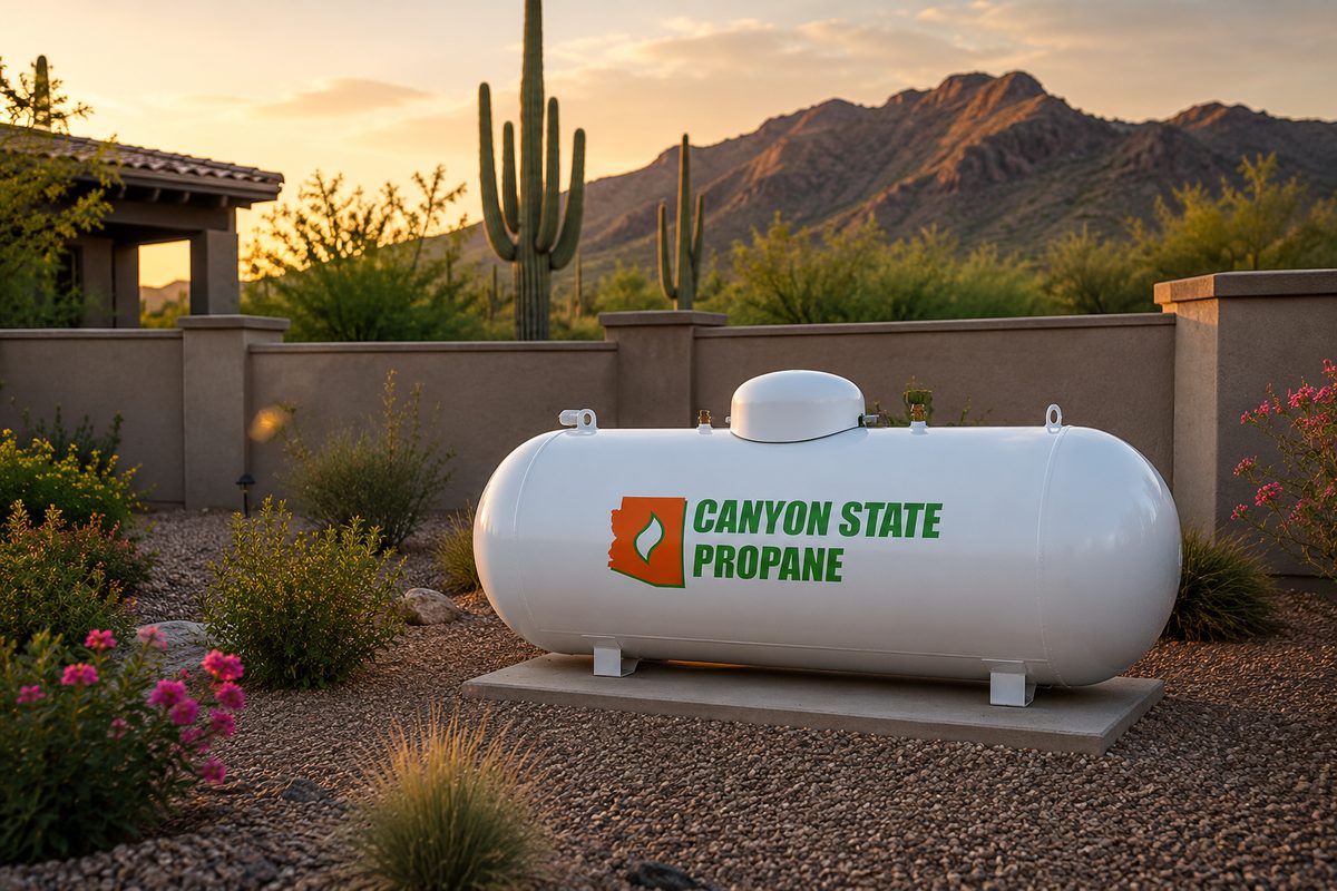 Residential propane tank