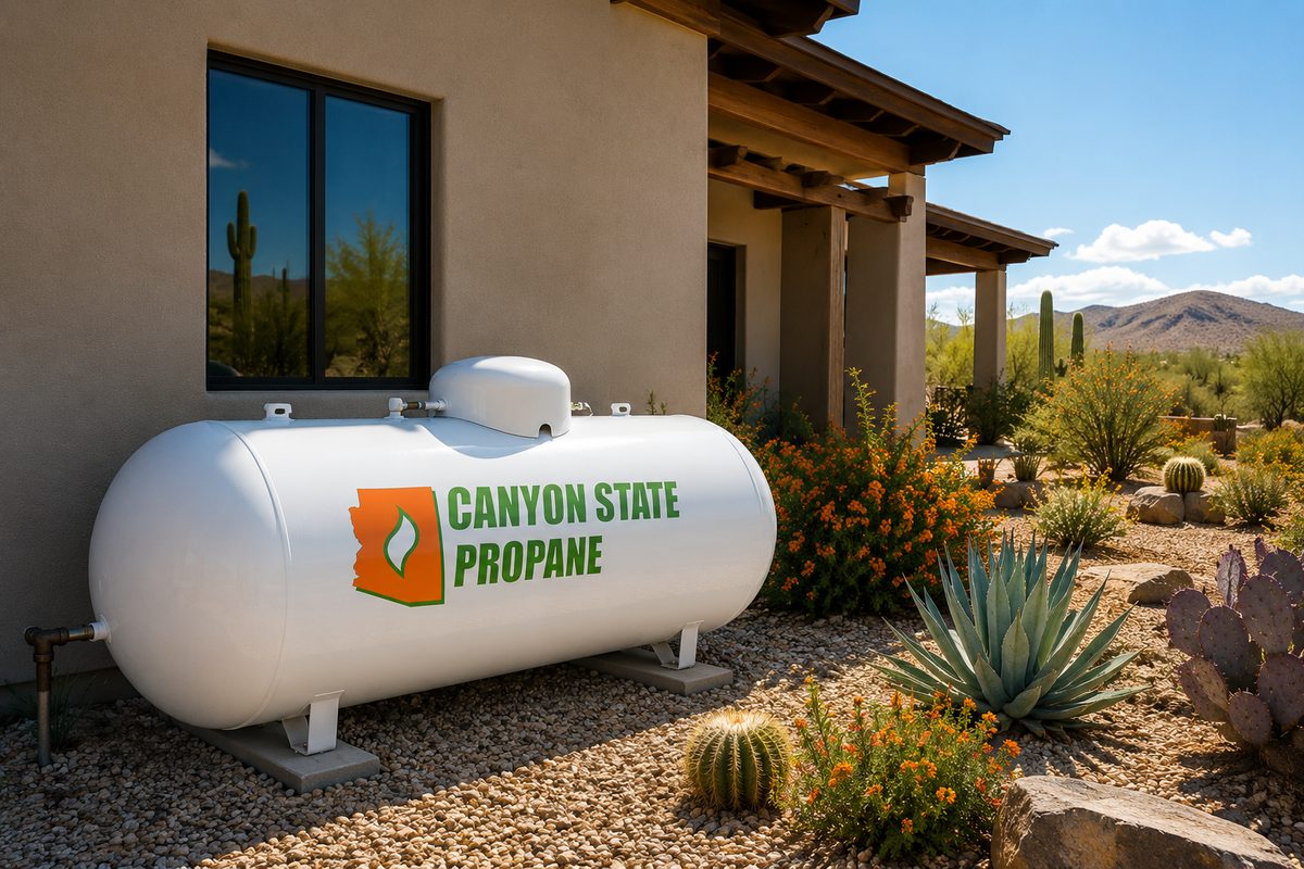 Residential propane tank